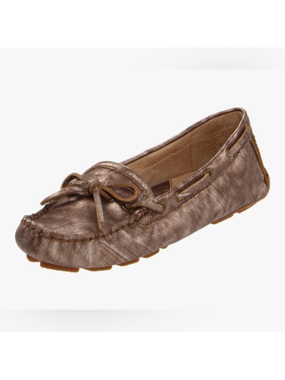 Frye Women’s Reagan Campus Driving Moccasin in Gold size 9